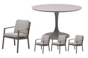 Royal seasons® Las Palmas ronde dining set voor 4 personen - afbeelding 1