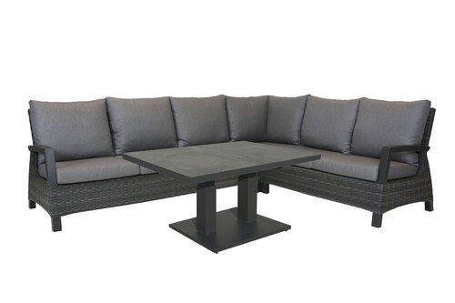 Royal seasons® Lissabon hoeklounge met verstelbare tafel - afbeelding 1