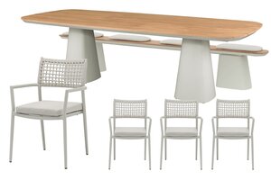 Royal seasons® Liv stoel-bank dining set voor 8 personen - afbeelding 1