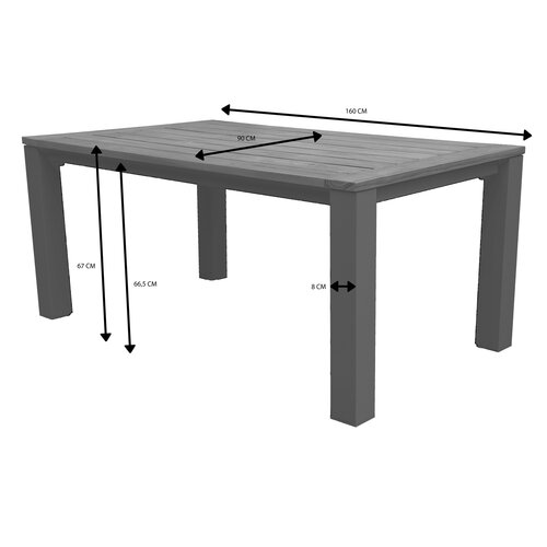 Royal Seasons® Madeira tafel 160 x 90 cm - afbeelding 2