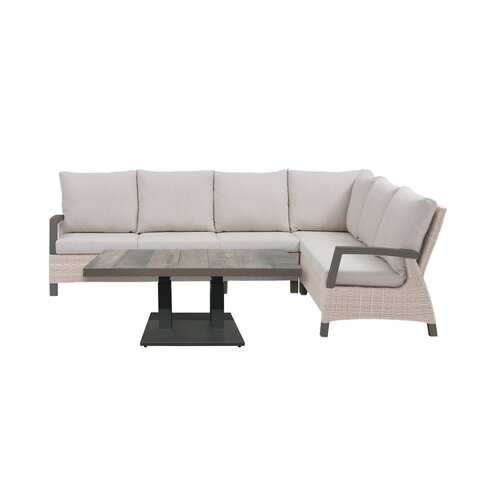 Royal seasons® Marseille hoeklounge met verstelbare tafel - afbeelding 1