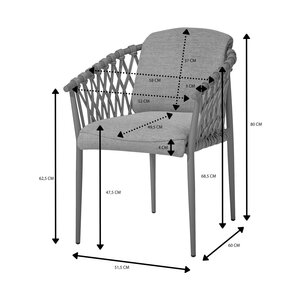 Royal Seasons® Miami dining stoel espresso - afbeelding 5