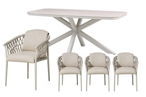 Royal seasons® Miami/Jura dining set voor 4 personen - afbeelding 1