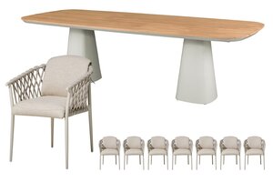 Royal seasons® Miami/Marina dining set voor 8 personen - afbeelding 1