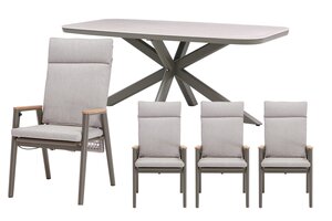Royal seasons® Portland dining set voor 4 personen - afbeelding 1