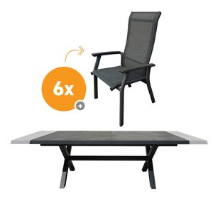 Royal Seasons Porto 6-zits tuinset uitschuifbaar - afbeelding 1