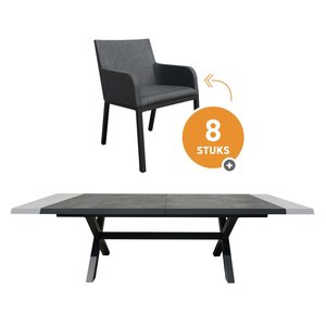 Royal Seasons Ronda 8-zits tuinset uitschuifbaar - afbeelding 1
