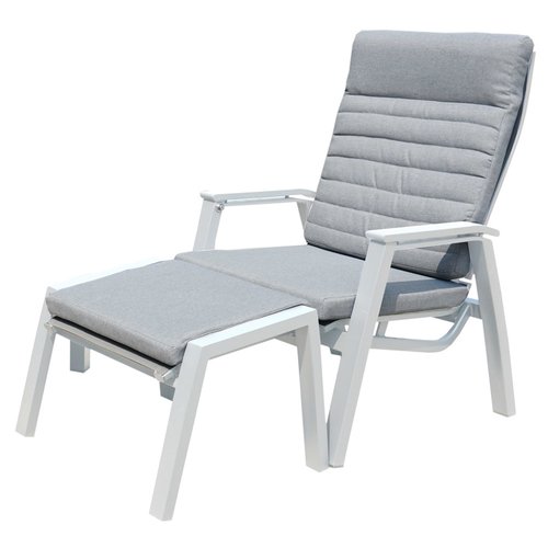Royal Seasons Santorini lounger met hocker - afbeelding 1