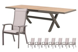 Royal seasons® Sevilla uitschuifbare dining set voor 8 personen - afbeelding 1