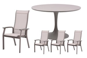 Royal seasons® Sevlla ronde dining set voor 4 personen - afbeelding 1