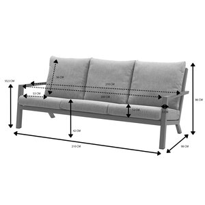 Royal Seasons® Solare 3-zitsbank espresso - afbeelding 2