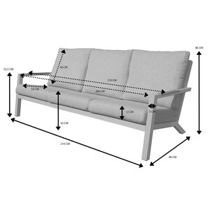 Royal Seasons® Solare 3-zitsbank zand - afbeelding 3