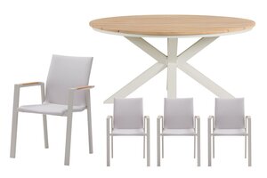 Royal seasons® Solare/Atlanta ronde dining set voor 4 personen - afbeelding 1