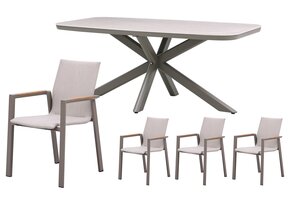 Royal seasons® Solare dining set voor 4 personen - afbeelding 1