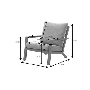 Royal Seasons® Solare fauteuil espresso - afbeelding 2