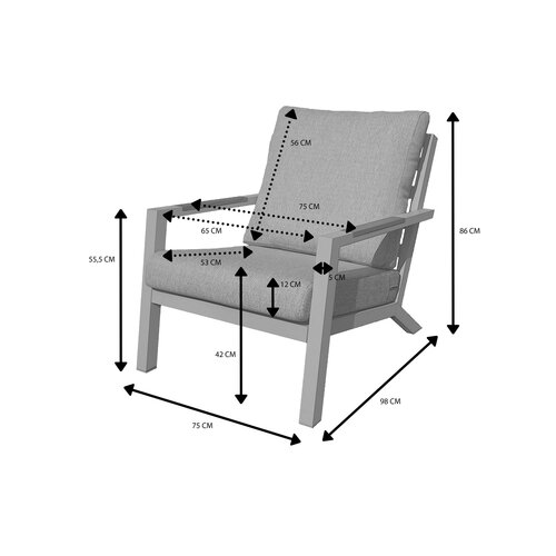 Royal Seasons® Solare fauteuil zand - afbeelding 3