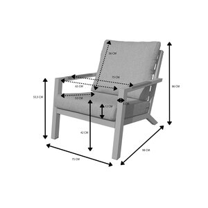 Royal Seasons® Solare fauteuil zand - afbeelding 3