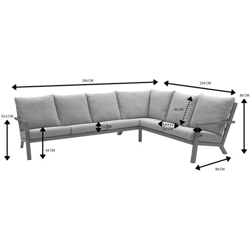 Royal Seasons® Solare hoeklounge zand - afbeelding 3
