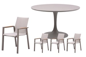 Royal seasons® Solare ronde dining set voor 4 personen - afbeelding 1