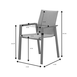 Royal Seasons® Solare stapelstoel espresso - afbeelding 2