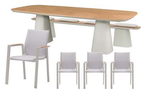 Royal seasons® Solare stoel-bank dining set voor 8 personen - afbeelding 1