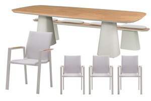 Royal seasons® Solare stoel-bank dining set voor 8 personen - afbeelding 1