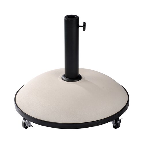 Royal Seasons® Tirana parasolvoet 50kg cream op wielen rond