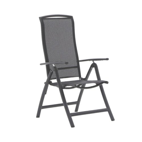 Royal Seasons Verstelbare tuinstoel Tenerife Antraciet 67 x 60 x 114 cm