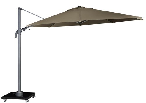 Royal Seasons Recharger zweefparasol T² taupe - ø 350 cm - afbeelding 1