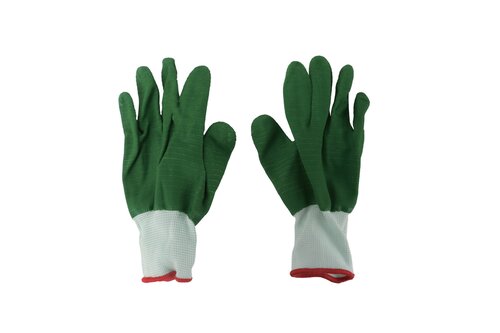 Rozenhandschoen groen 3/4 Latex/Polyester
