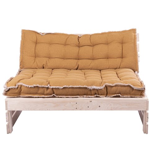 Palletkussen RAFFELED Beige - 120 x 40 x 8 cm - afbeelding 2