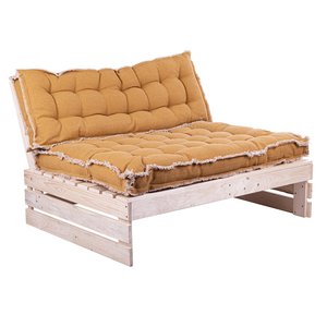 Palletkussen RAFFELED Beige - 120 x 40 x 8 cm - afbeelding 3
