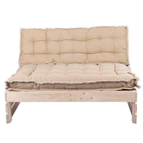 Palletkussen RAFFELED Natural - 120 x 40 x 8 cm - afbeelding 2