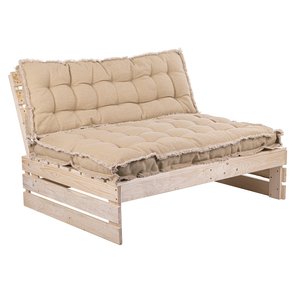 Palletkussen RAFFELED Natural - 120 x 40 x 8 cm - afbeelding 3