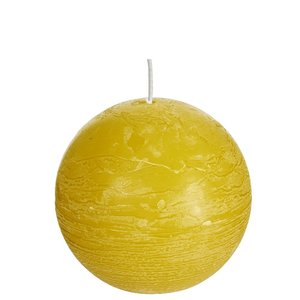 Rustieke bolkaars 80 - herfstgeel