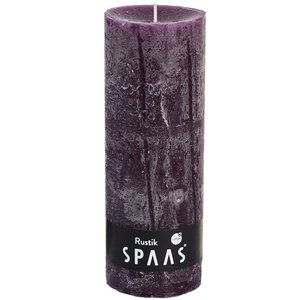 Rustieke cilinderkaars 68/190 mm 95u - aubergine