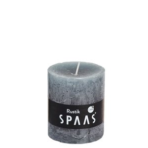 Rustieke cilinderkaars 68/80 mm 30u - grijs