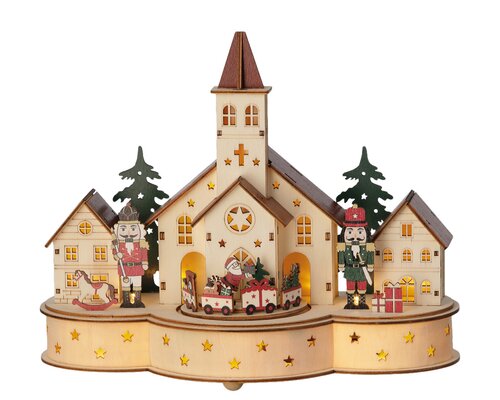 Lumineo scenery kleuren/warm wit - H 24,5 cm x L 14 cm