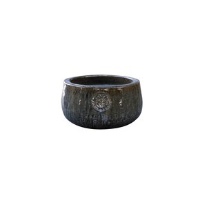 Schaal Glazuur D 27 X H 14 cm Bloesemzwart