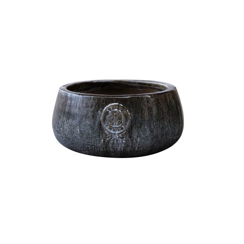 Schaal glazuur D 35 x H 16 cm blossom black