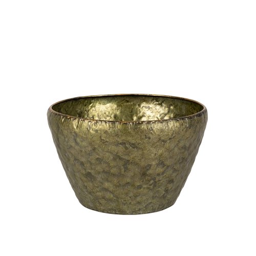 Schaal Metaal Antique Gold - Ø 23 x H 14 cm - afbeelding 1