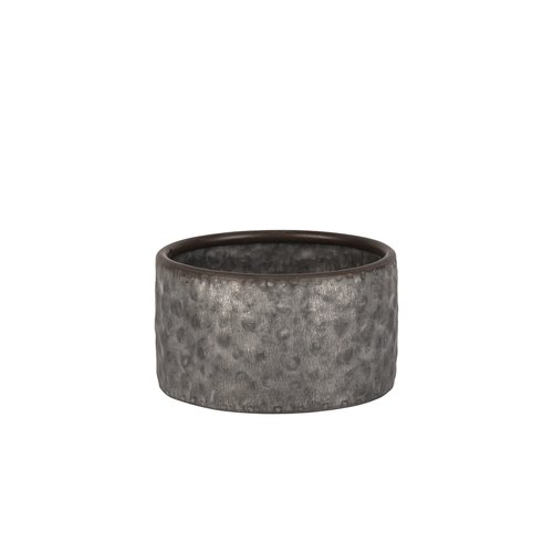 Schaal Metaal Antique Grey - Ø 15,5 x H 8,5 cm - afbeelding 1