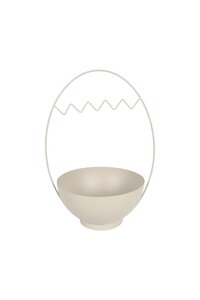 Schaal Metaal Paasei D 20 x H 36 cm Woolwhite