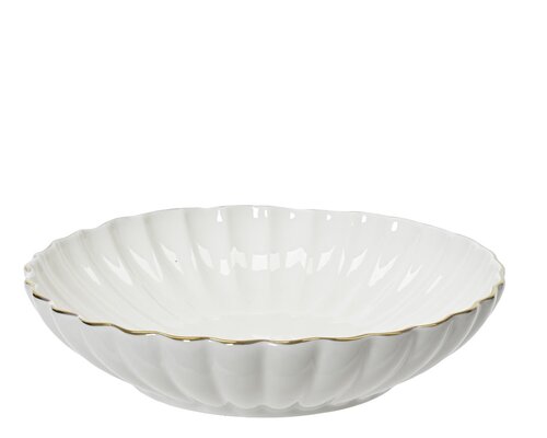 Schaal porselein d20h4.5cm wit