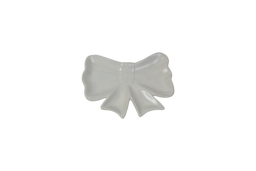 Schaaltje strik 14,5 x 11 cm white