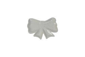 Schaaltje strik 14,5 x 11 cm white