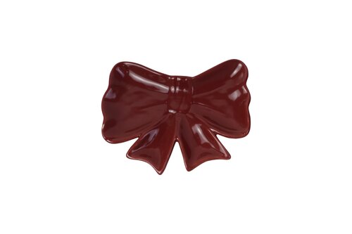 Schaaltje strik 21 x 16,5 cm burgundy