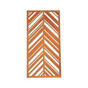 Scherm Visgraat - 90 x 180 cm Cortenstaal