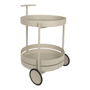 Serveerkar metaal - D40xH49,5cm Gebroken wit - afbeelding 2