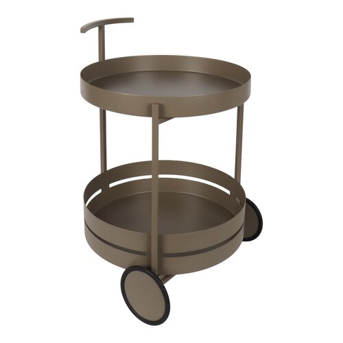 Serveerkar metaal - D40xH49,5cm Klei - afbeelding 2